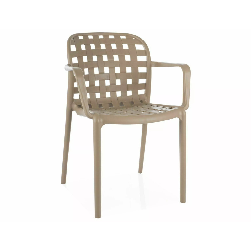 Krzesło Strip II z podłokietnikami beżowe