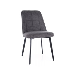Krzesło tapicerowane Aldo Brego czarny stelaż/ciemny szary 18