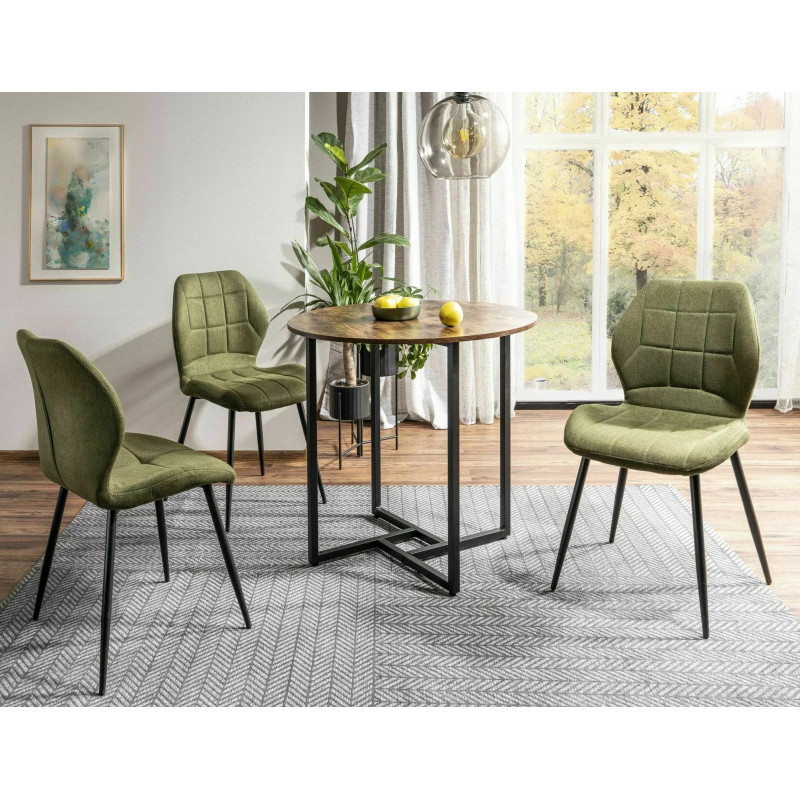 STÓŁ ALTO II BRĄZ RUSTYKALNY/CZARNY FI80