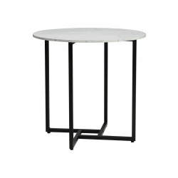 STÓŁ ALTO II BIAŁY EFEKT MARMURU/CZARNY FI80