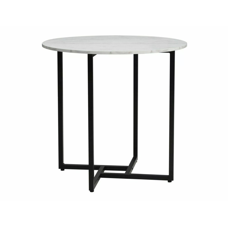 STÓŁ ALTO II BIAŁY EFEKT MARMURU/CZARNY FI80