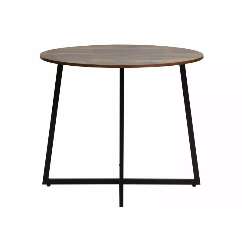 STÓŁ LUNA BRĄZ RUSTYKALNY/CZARNY FI90