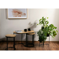 ŁAWA TWIX DĄB ARTISAN/CZARNY (ZESTAW) ŁAWA TWIX DĄB ARTISAN/CZARNY (ZESTAW)