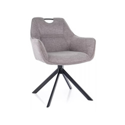 Krzesło obrotowe Remo Brego czarny stelaż/szary 07
