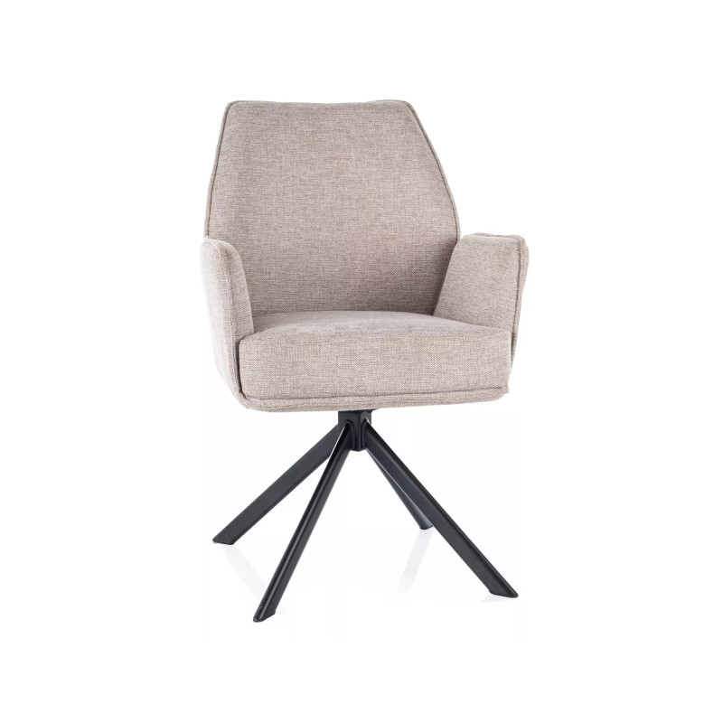 Krzesło obrotowe Hugo Brego czarny stelaż/jasny beż 31