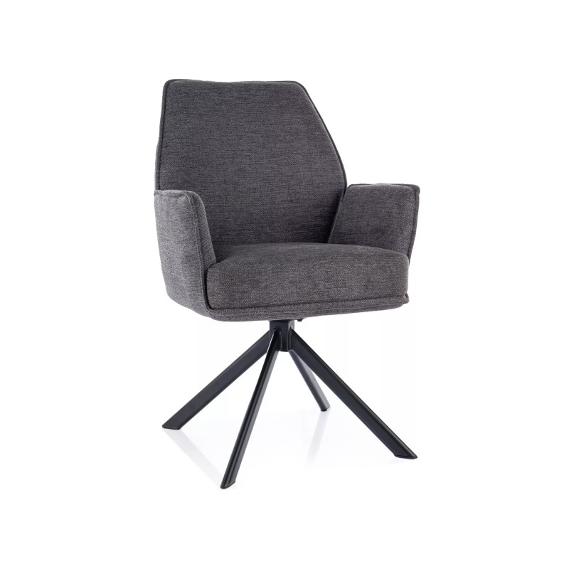 Krzesło obrotowe Hugo Brego czarny stelaż/ciemny szary 18