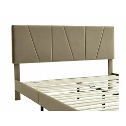 ŁÓŻKO SAVANA VELVET 140X200 KOLOR BEŻ BLUVEL 28 ŁÓŻKO SAVANA VELVET 140X200 KOLOR BEŻ BLUVEL 28