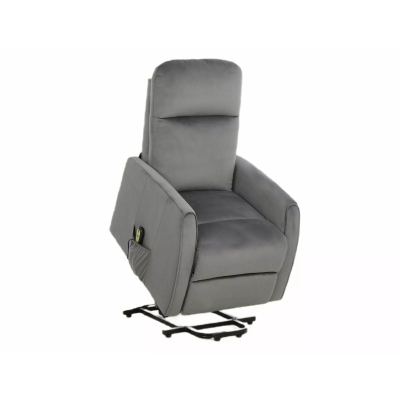 FOTEL ROZKŁADANY LETO (FUNKCJA PIONIZACJI) VELVET SZARY BLUVEL