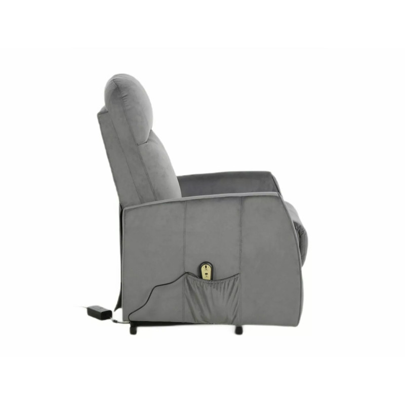 FOTEL ROZKŁADANY LETO (FUNKCJA PIONIZACJI) VELVET SZARY BLUVEL