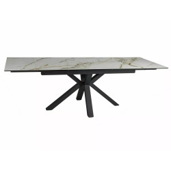 Stół Ceramiczny Columbus 160(240)X90 brąz/czarny mat