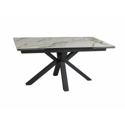 Stół Ceramiczny Columbus 160(240)X90 brąz/czarny mat