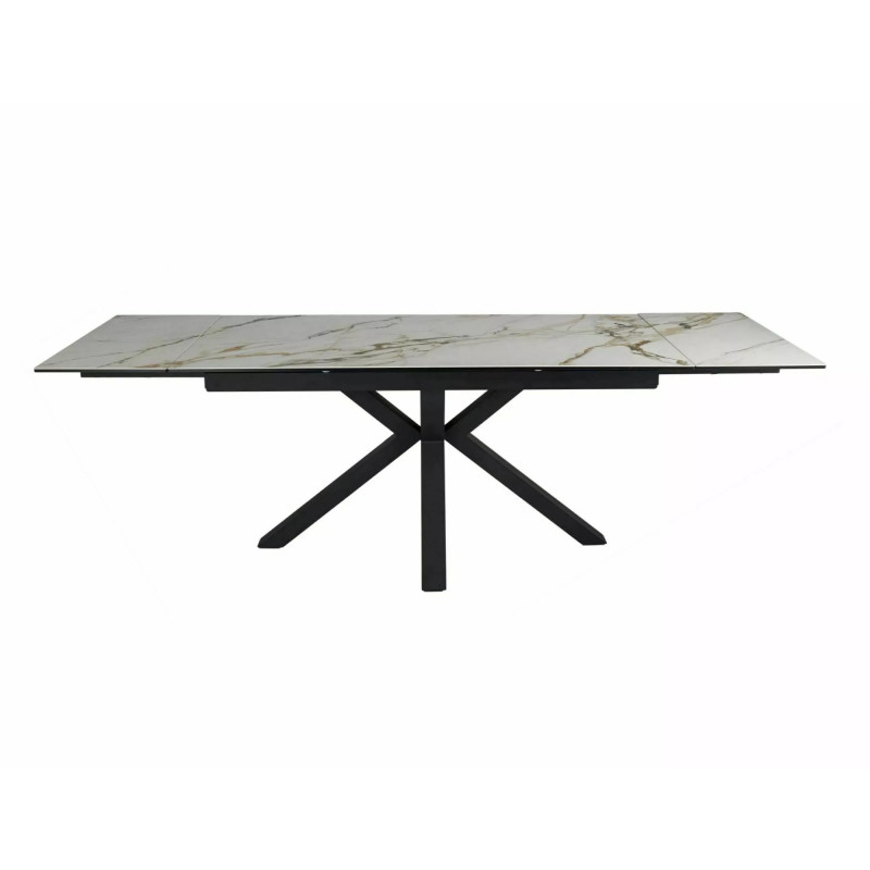 Stół Ceramiczny Columbus 160(240)X90 brąz/czarny mat