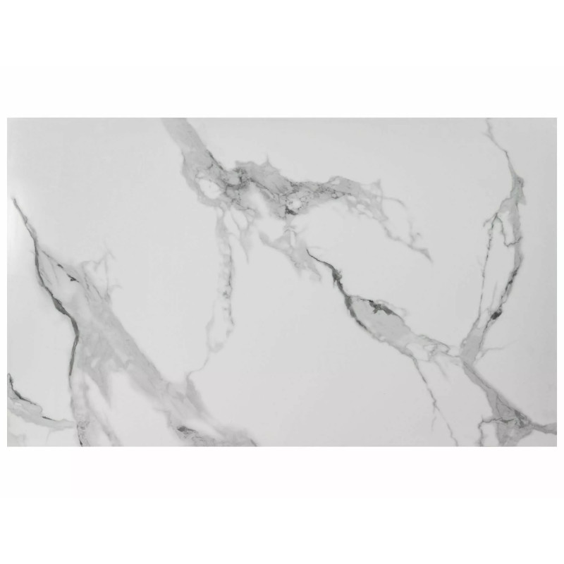 STÓŁ PRINCE CERAMIC BIAŁY CALACATTA/CHROM 150X90