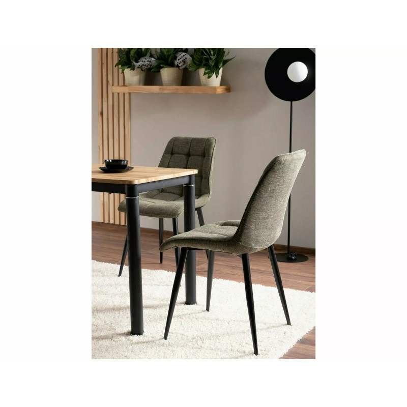 Krzesło tapicerowane Chic Brego oliwkowe