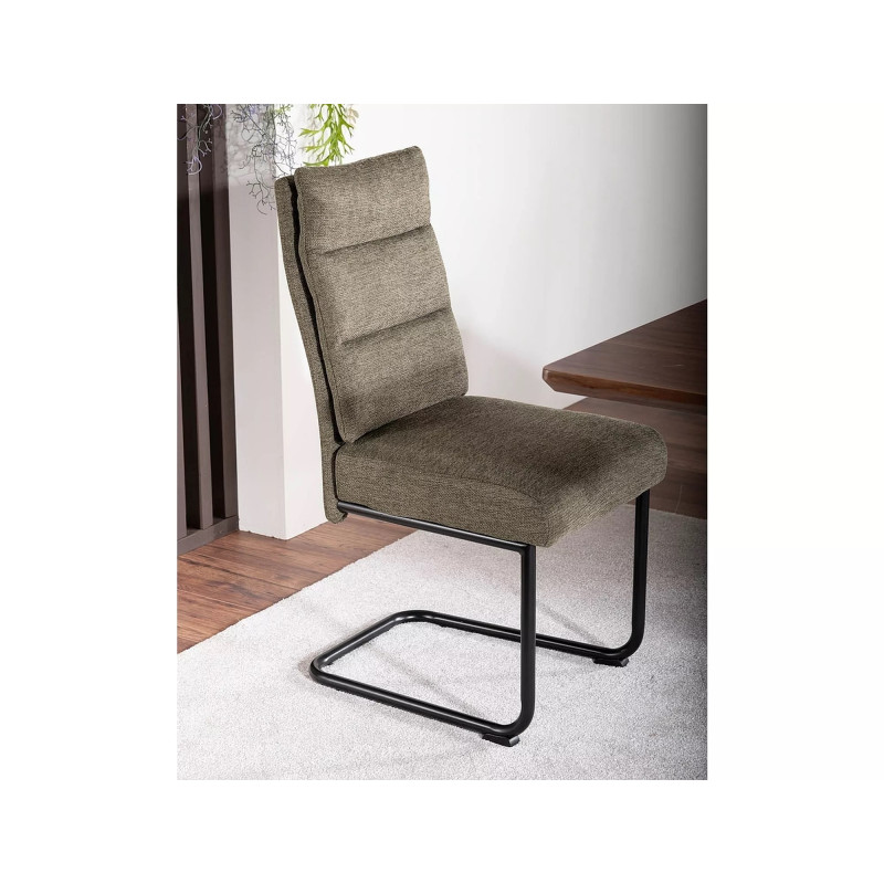 Eleganckie krzesło tapicerowane Berry Brego czarny