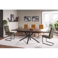 Eleganckie krzesło tapicerowane Berry Brego czarny