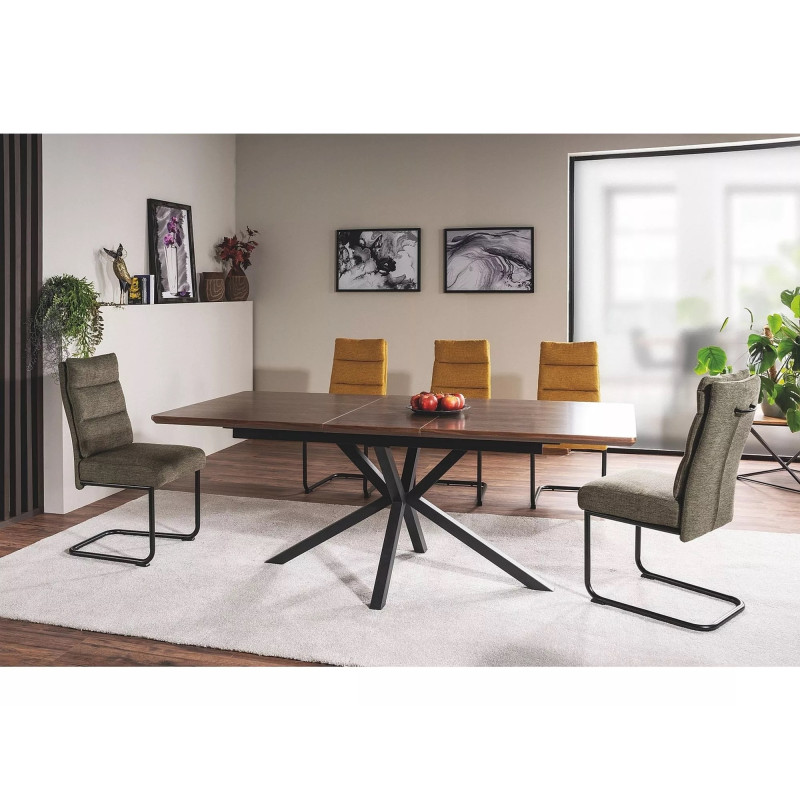 Eleganckie krzesło tapicerowane Berry Brego czarny