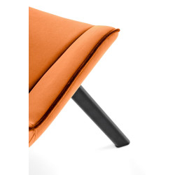 K520 Krzesło Nogi - Czarne, Siedzisko - Cynamonowy