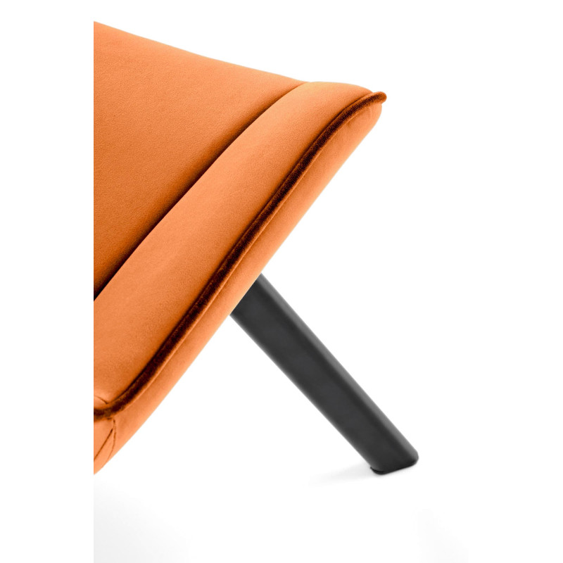 K520 Krzesło Nogi - Czarne, Siedzisko - Cynamonowy