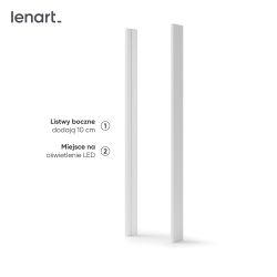 MAXI MX-08 - rama z oświetleniem LED 2x L-2345 - biały MAXI MX-08 - rama z oświetleniem LED 2x L-2345 - biały