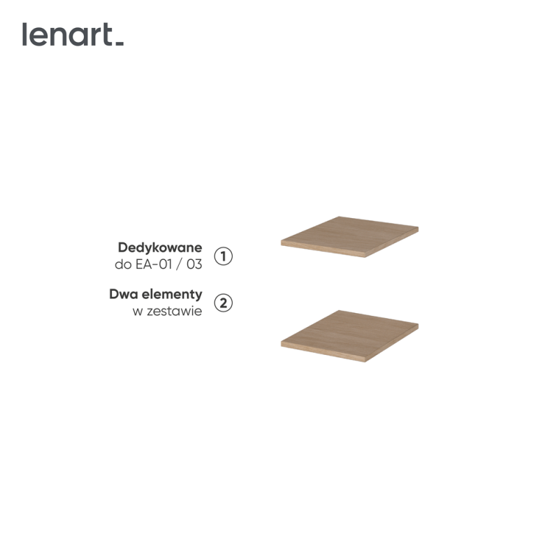 EASY EA-05 - 2x półka mała 29 - dąb scandi