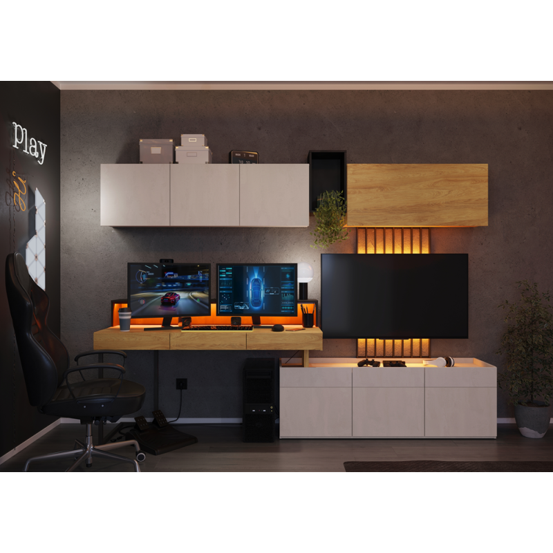 Nowoczesny zestaw do pokoju młodzieżowego Teen Flex SET-04B