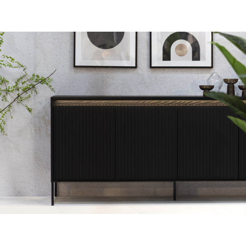 Komoda Trend TR4C czarna Lenart