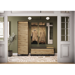 Ławka QG-04 z oświetleniem dąb aristan/czarny