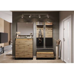 Lustro QG-05 dąb artisan/czarny