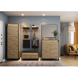 Wieszak QG-07 dąb artisan/czarny