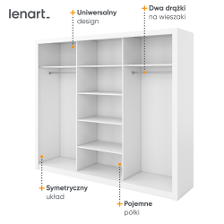 Szafa przesuwna z lustrem Idea ID-01 Lenart Kolekcja Idea