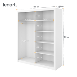 Szafa przesuwna z lustrem Idea ID-03 Lenart Kolekcja Idea
