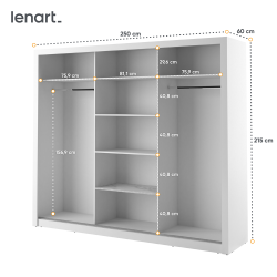Szafa przesuwna z lustrem Arti AR-02 Lenart Kolekcja Arti