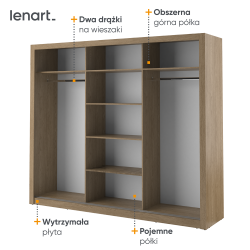 Szafa przesuwna z lustrem Arti AR-02 Lenart Kolekcja Arti