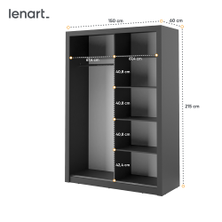 Szafa przesuwna z lustrem Arti AR-04 Lenart Kolekcja Arti