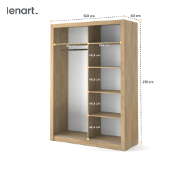 Szafa przesuwna z lustrem Arti AR-04 Lenart Kolekcja Arti