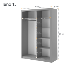 Szafa przesuwna z lustrem Arti AR-04 Lenart Kolekcja Arti
