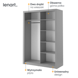 Szafa przesuwna z lustrem Arti AR-04 Lenart Kolekcja Arti