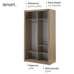 Szafa przesuwna z lustrem Arti AR-06 Lenart Kolekcja Arti Szafa przesuwna z lustrem Arti AR-06 Lenart Kolekcja Arti