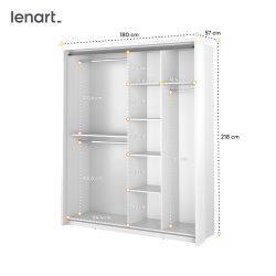 Szafa przesuwna z lustrem Arti AR-17 Lenart Kolekcja Arti