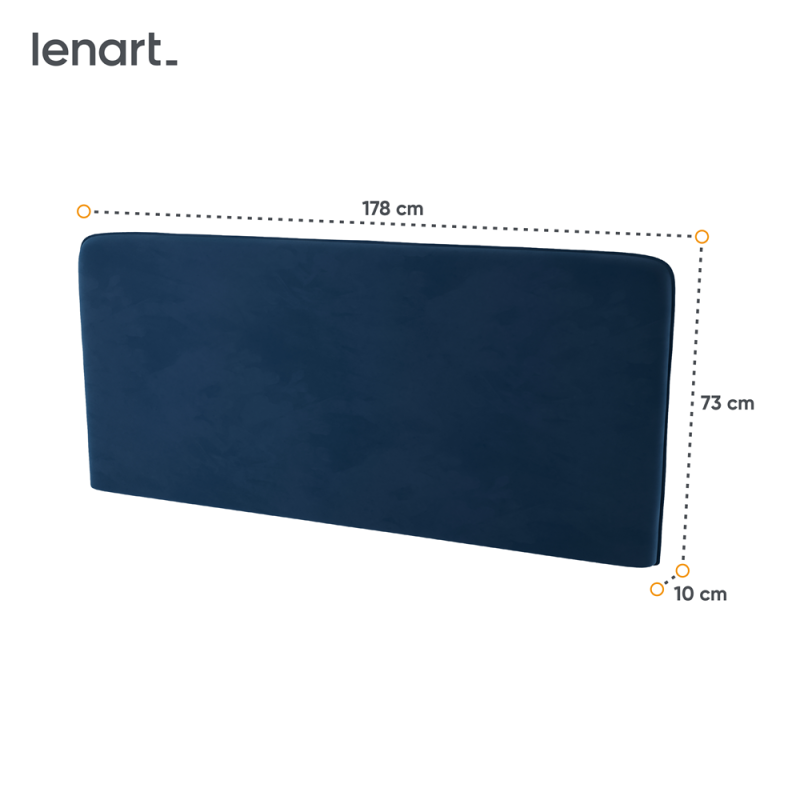 BED CONCEPT BC-33 - zagłówek tapicerowany 180 do BC-13 - granat
