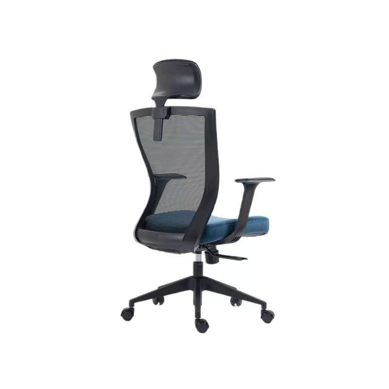 FOTEL OBROTOWY Q-328H CZARNY/NIEBIESKI