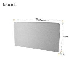 BED CONCEPT BC-17 - zagłówek tapicerowany 160 do BC-12 - szary