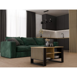 Ława Modern 4P Slim Dąb Artisan Czarny Ława Modern 4P Slim Dąb Artisan Czarny