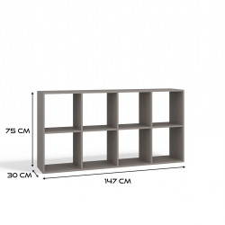 Regał Malax 2X4 Glina