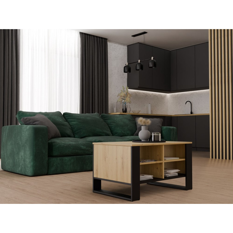 Stolik Modern 4P Dąb Artisan Czarny