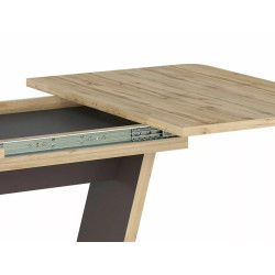 STÓŁ NIGEL DĄB WOTAN / BRĄZ 120(160)X80 (D)