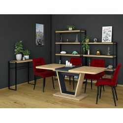 STÓŁ NIGEL DĄB WOTAN / BRĄZ 120(160)X80 (D)