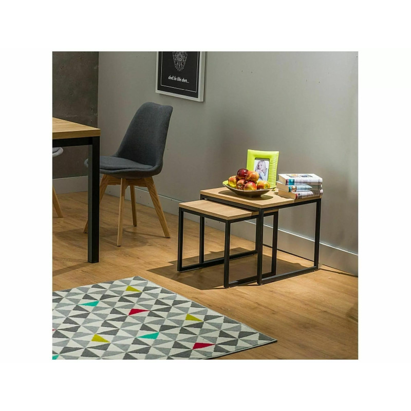 ŁAWA LARGO DUO DĄB/CZARNY (ZESTAW)