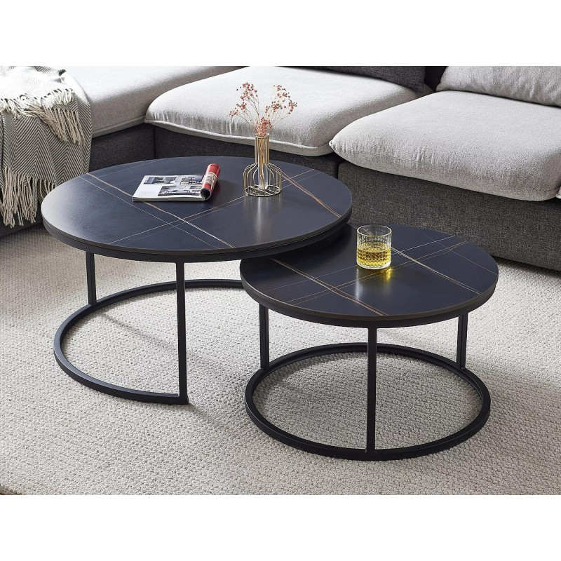 ŁAWA FERRANTE D CZARNY MAT FI80 FI60/ CZARNY MAT ZESTAW